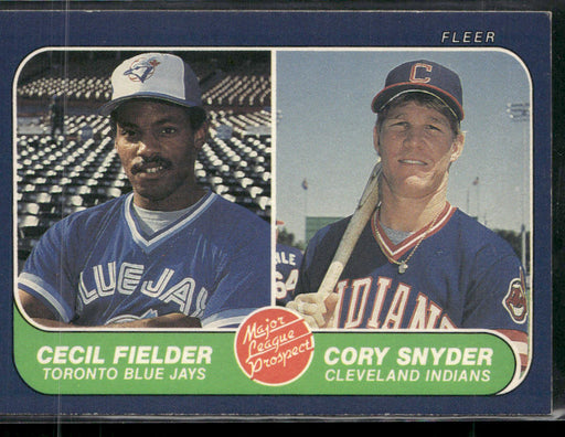 1986 Fleer #653 Cecil Fielder / Cory Snyder