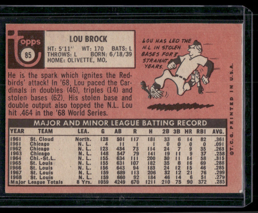 1969 Topps #85 Lou Brock