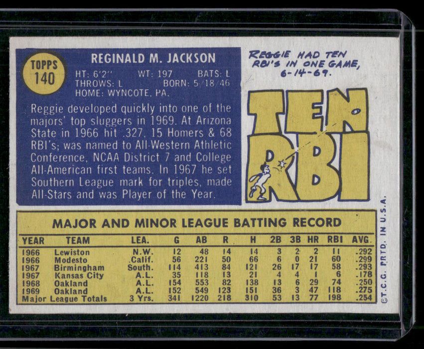 1970 Topps #140 Reggie Jackson