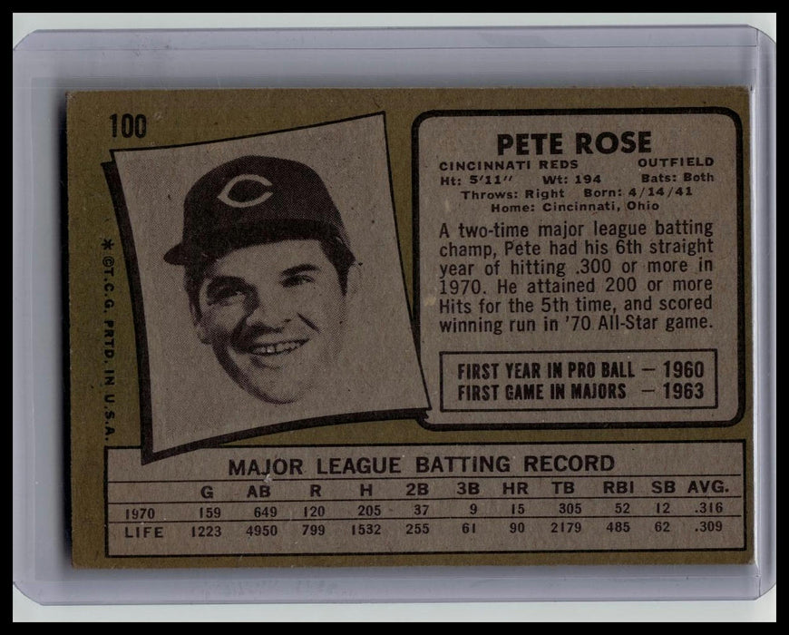 1971 Topps #100 Pete Rose