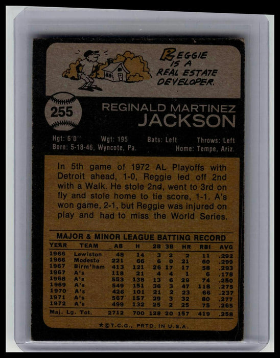 1973 Topps #255 Reggie Jackson