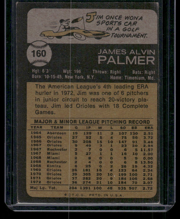 1973 Topps #160 Jim Palmer