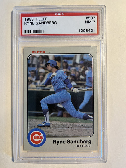 1983 Fleer #507 Ryne Sandberg PSA 7