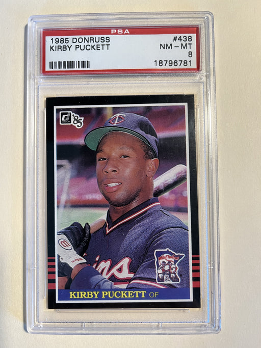 1985 Donruss #438 Kirby Puckett PSA 8