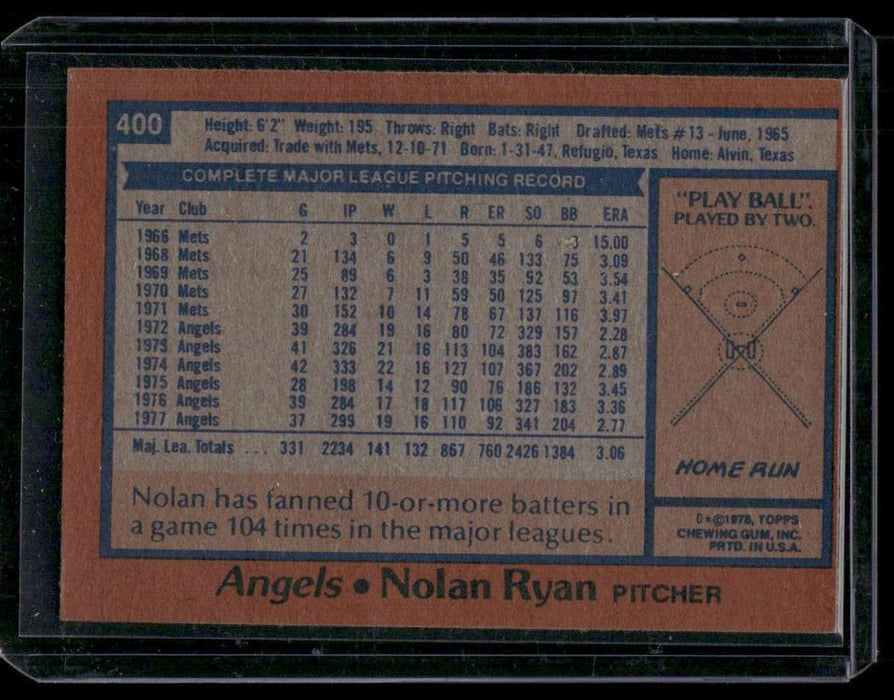 1978 Topps #400 Nolan Ryan