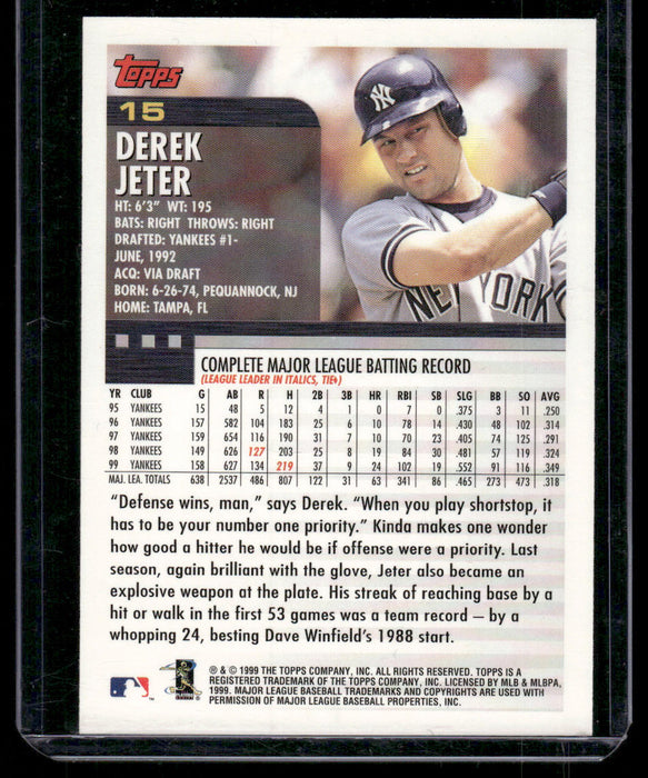 2000 Topps #15 Derek Jeter Limited Edition