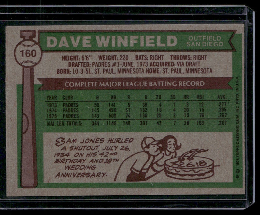 1976 Topps #160 Dave Winfield