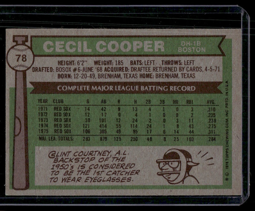 1976 Topps #78 Cecil Cooper