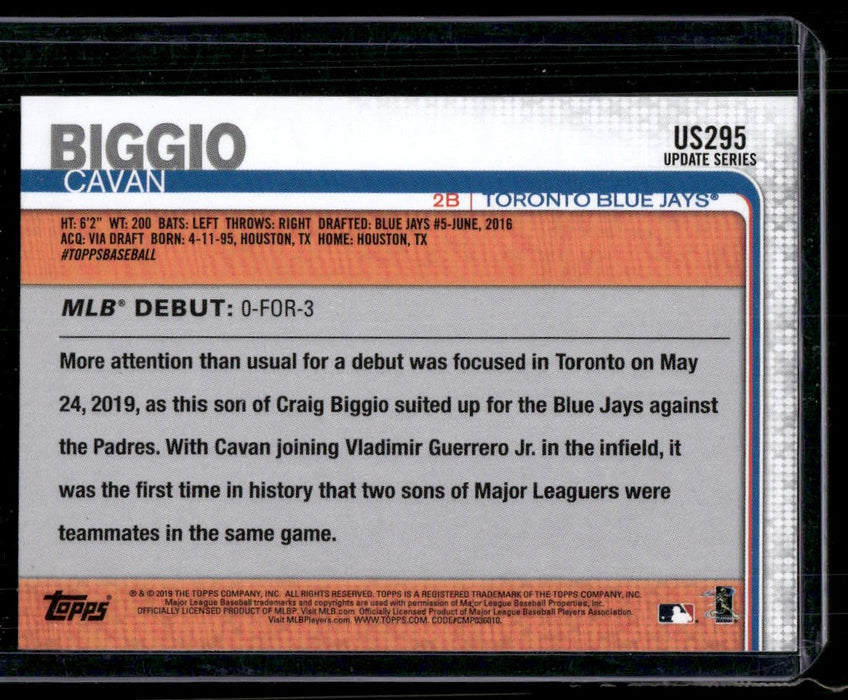 2019 Topps Update #US295 Cavan Biggio 150th Anniversary