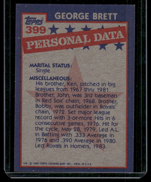 1984 Topps #399 George Brett