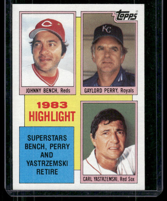 1984 Topps #6 Johnny Bench / Gaylord Perry / Carl Yastrzemski