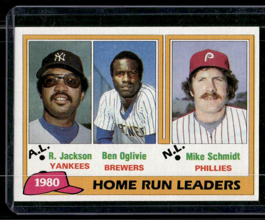 1981 Topps #2 1980 Home Run Leaders (Jackson / Oglivie / Schmidt)