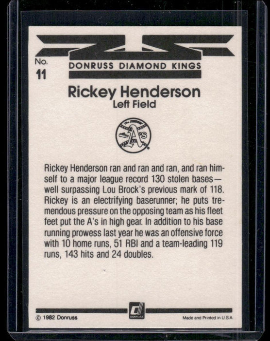 1983 Donruss #11 Rickey Henderson