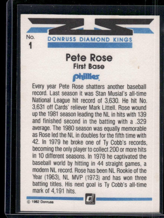 1982 Donruss #1 Pete Rose