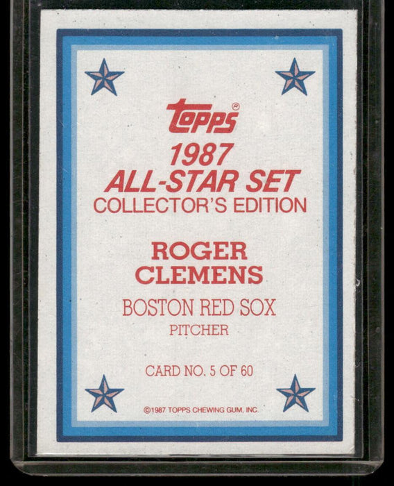 1987 Topps #5 Roger Clemens All-Star Set Collector's Edition (Glossy Send-Ins)