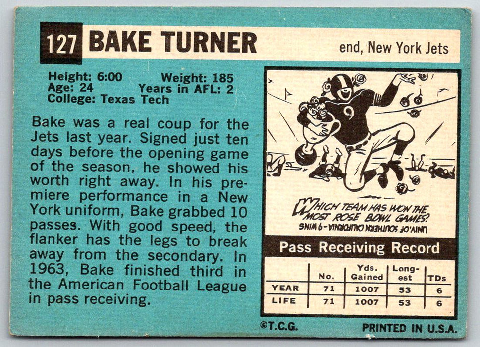 1964 Topps #127 Bake Turner