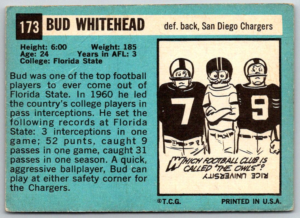 1964 Topps #173 Bud Whitehead