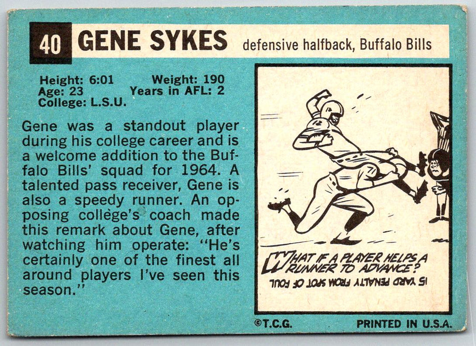 1964 Topps #40 Gene Sykes