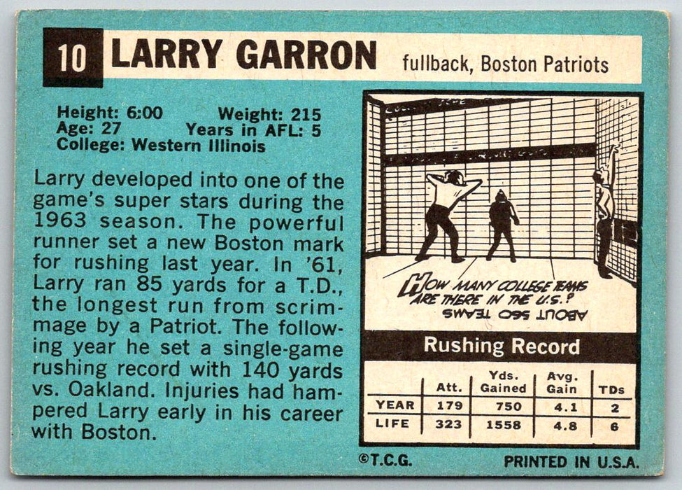 1964 Topps #10 Larry Garron