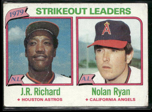 1980 Topps #206 1979 Strikeout Leaders (J.R. Richard / Nolan Ryan)