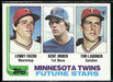 1982 Topps #766 Twins Future Stars (Lenny Faedo / Kent Hrbek / Tim Laudner)