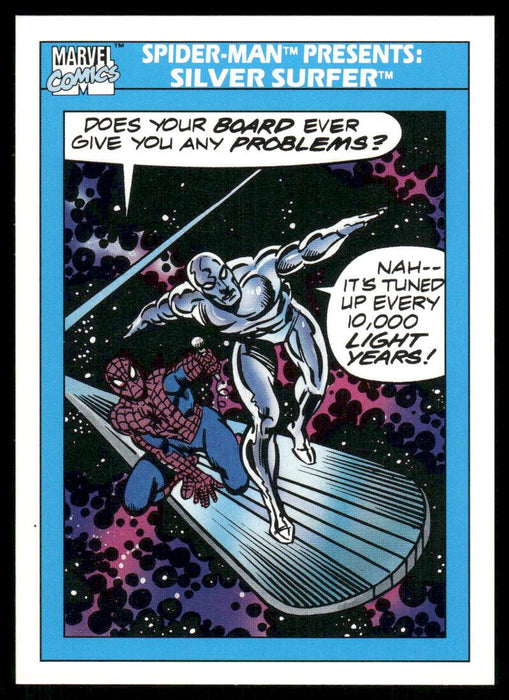 1990 Impel Marvel Universe #153 Spider-Man Presents: Silver Surfer