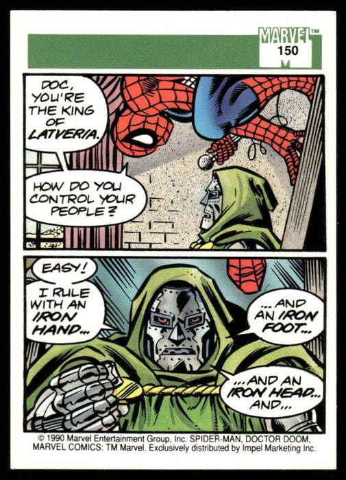 1990 Impel Marvel Universe #150 Spider-Man Presents: Doctor Doom