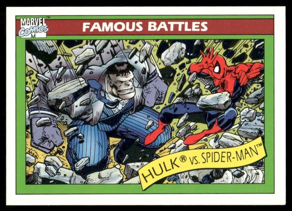 1990 Impel Marvel Universe #114 The Hulk vs. Spider-Man