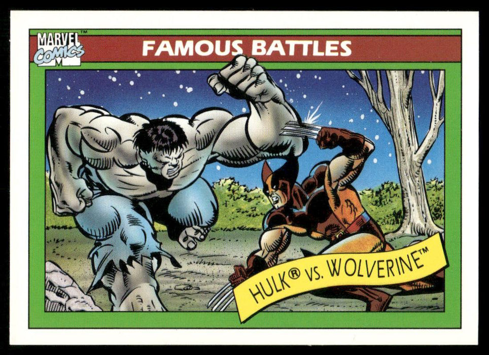 1990 Impel Marvel Universe #113 The Hulk vs. Wolverine