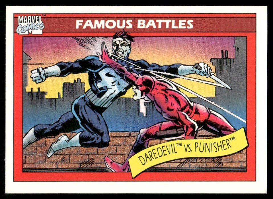 1990 Impel Marvel Universe #110 Daredevil vs. Punisher