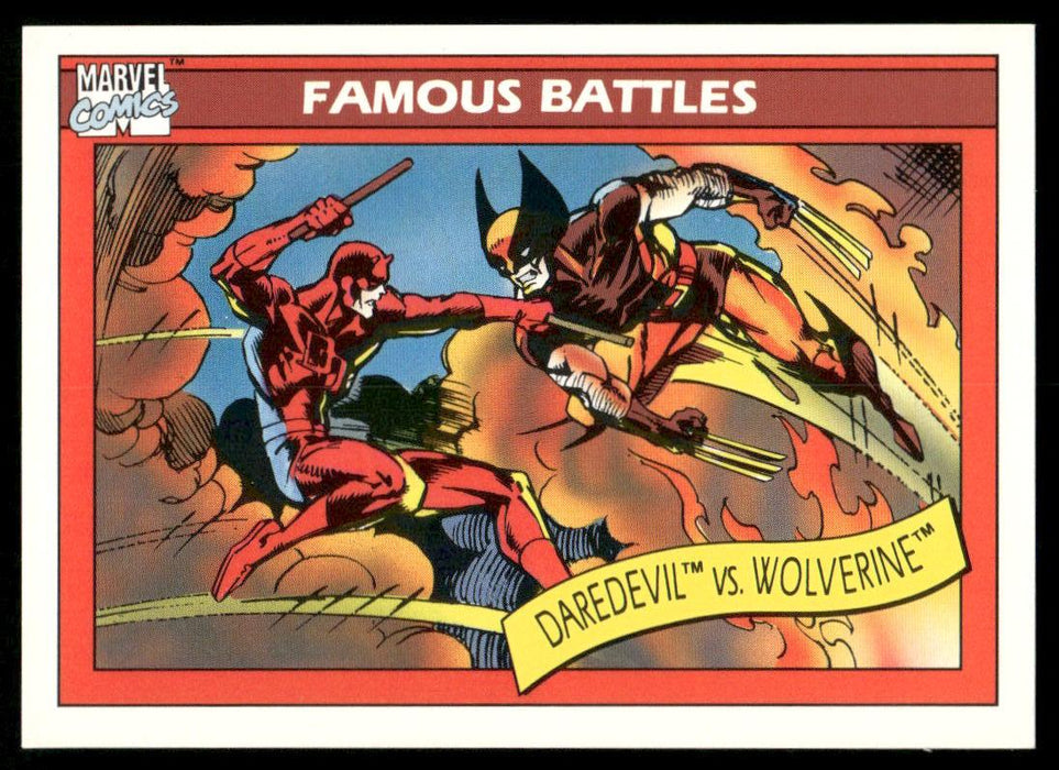 1990 Impel Marvel Universe #109 Daredevil vs. Wolverine