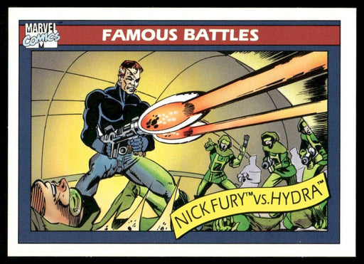 1990 Impel Marvel Universe #107 Nick Fury vs. Hydra