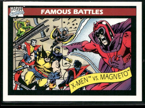 1990 Impel Marvel Universe #100 X-Men vs. Magneto