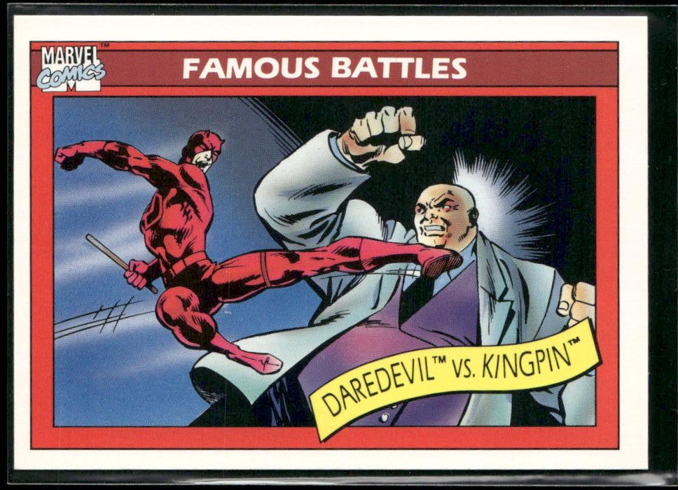 1990 Impel Marvel Universe #95 Daredevil vs. Kingpin