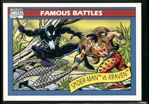 1990 Impel Marvel Universe #92 Spider-Man vs. Kraven