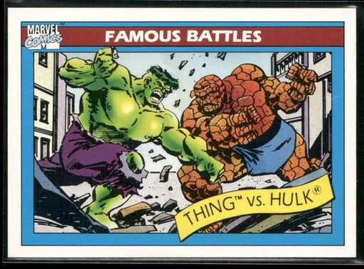 1990 Impel Marvel Universe #88 Thing vs. Hulk