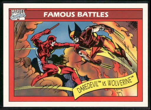 1990 Impel Marvel Universe #109 Daredevil vs. Wolverine