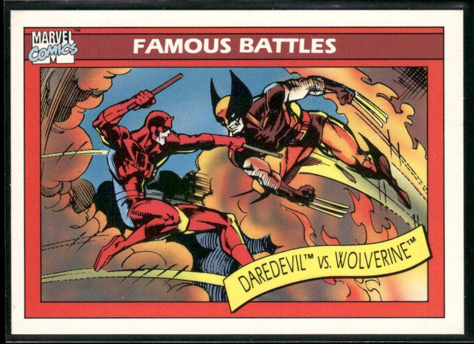 1990 Impel Marvel Universe #109 Daredevil vs. Wolverine