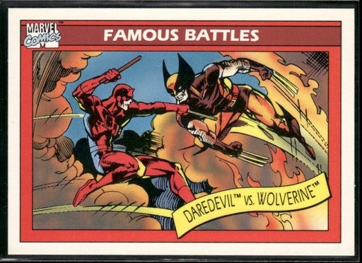 1990 Impel Marvel Universe #109 Daredevil vs. Wolverine