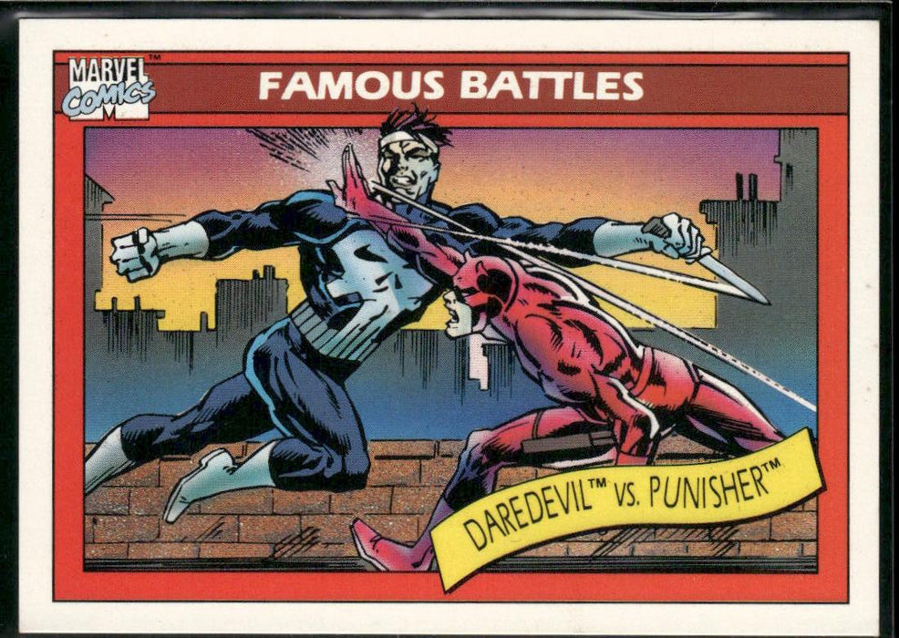 1990 Impel Marvel Universe #110 Daredevil vs. Punisher