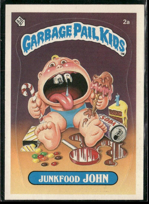 1985 Topps Garbage Pail Kids Series 1 #2a Junkfood John