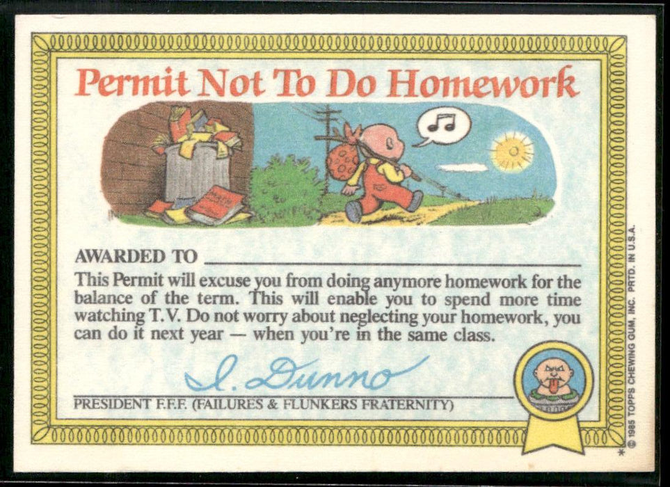 1985 Topps Garbage Pail Kids Series 1 #12b Hairy Mary