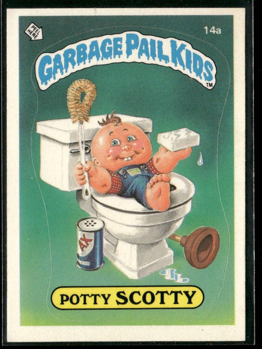 1986 Topps Garbage Pail Kids Giant Series 1 #14 Potty Scotty