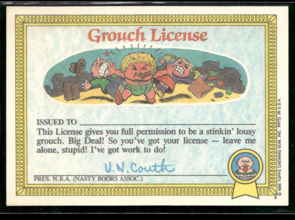 1985 Topps Garbage Pail Kids Series 1 #15a Ailin' Al