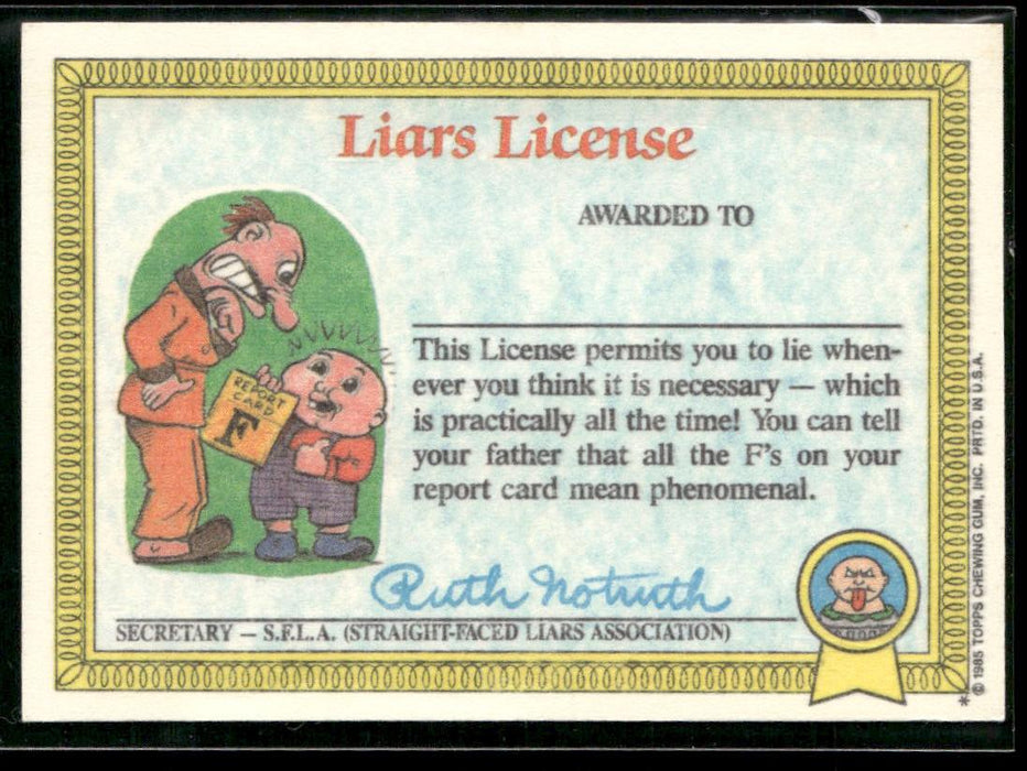 1985 Topps Garbage Pail Kids Series 1 #16b Haggy Maggie