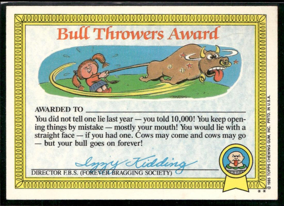 1985 Topps Garbage Pail Kids Series 1 #17b Loony Lenny