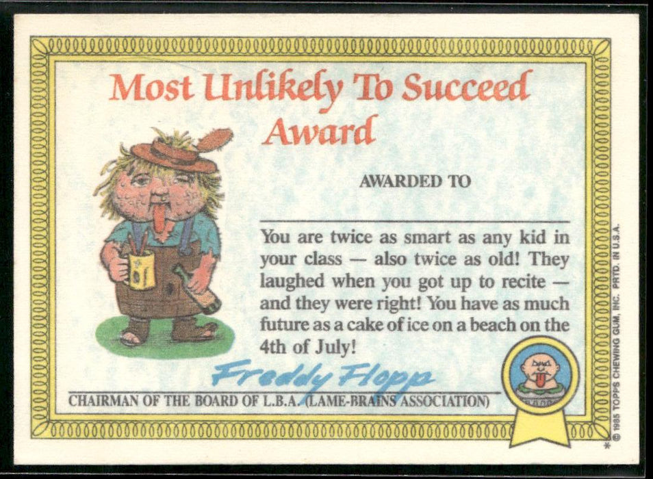 1985 Topps Garbage Pail Kids Series 1 #19b Crater Chris