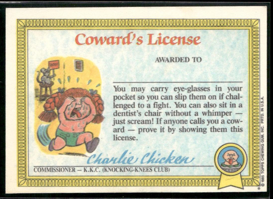 1985 Topps Garbage Pail Kids Series 1 #23a Drippy Dan