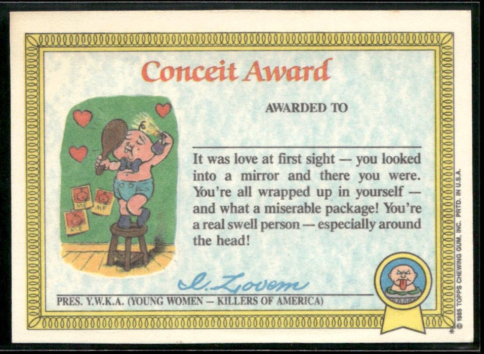 1985 Topps Garbage Pail Kids Series 1 #24a Nervous Rex