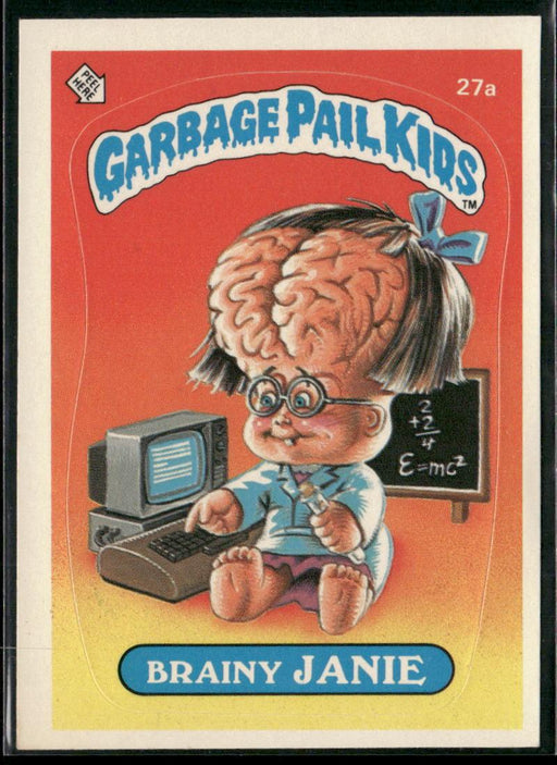 1985 Topps Garbage Pail Kids Series 1 #27a Brainy Janie